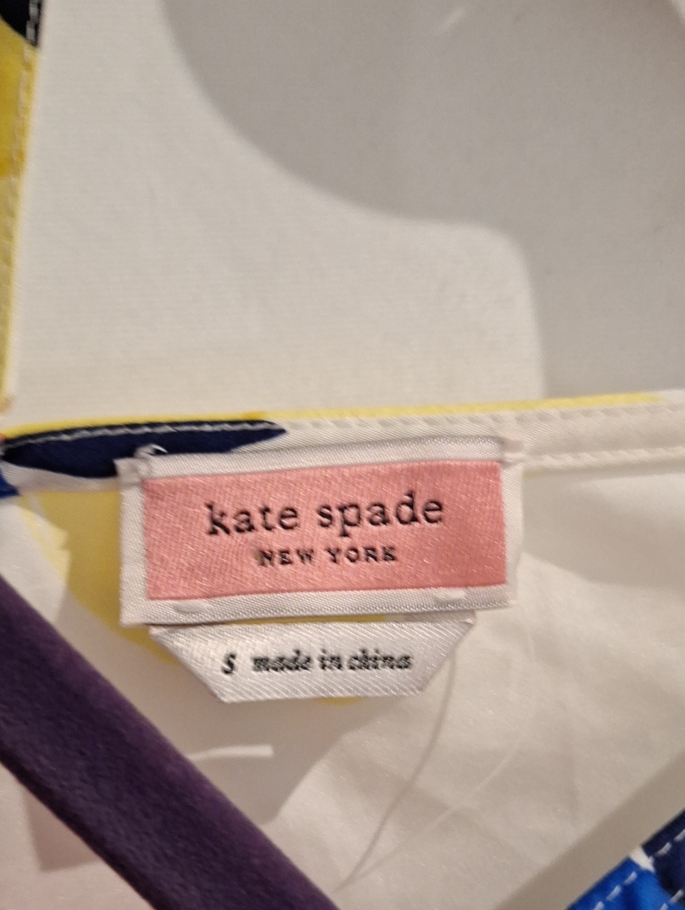 kate spade Lemon Zest Print Ruffle Sleeve Blouse - Picture 2 of 8